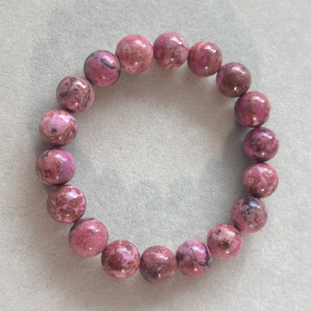 Cobaltan Calcite Bead Bracelet 10.8-11.3mm