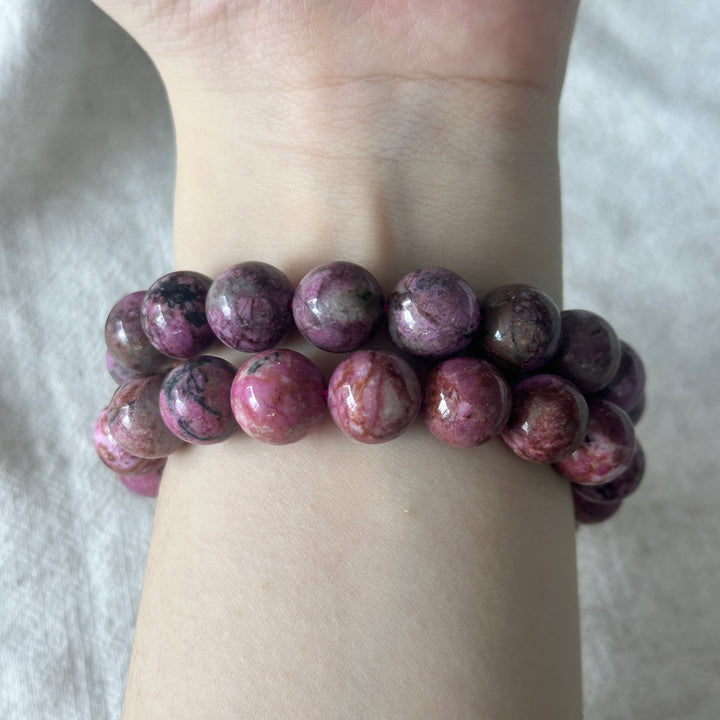 Cobaltan Calcite Bead Bracelet 10.8-11.3mm
