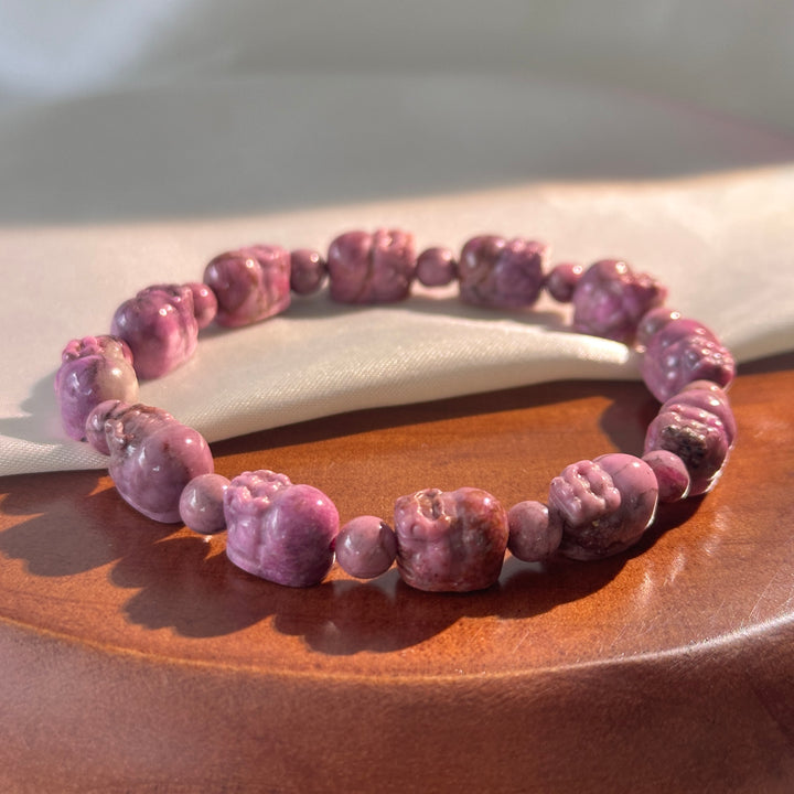 Cobaltan Calcite Pixiu Bracelet 8.4-8.8mm