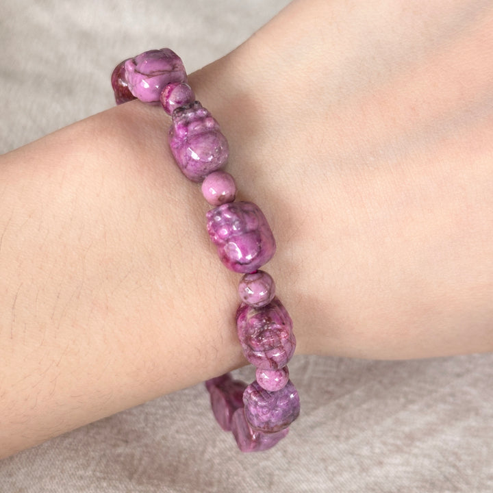 Cobaltan Calcite Pixiu Bracelet 8.4-8.8mm