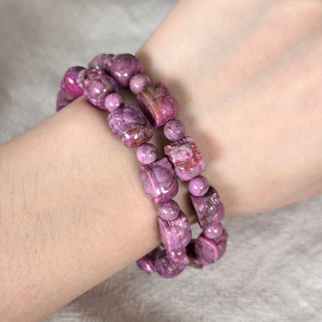 Cobaltan Calcite Pixiu Bracelet 8.4-8.8mm