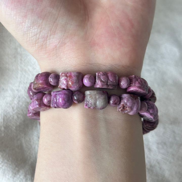 Cobaltan Calcite Pixiu Bracelet 8.4-8.8mm
