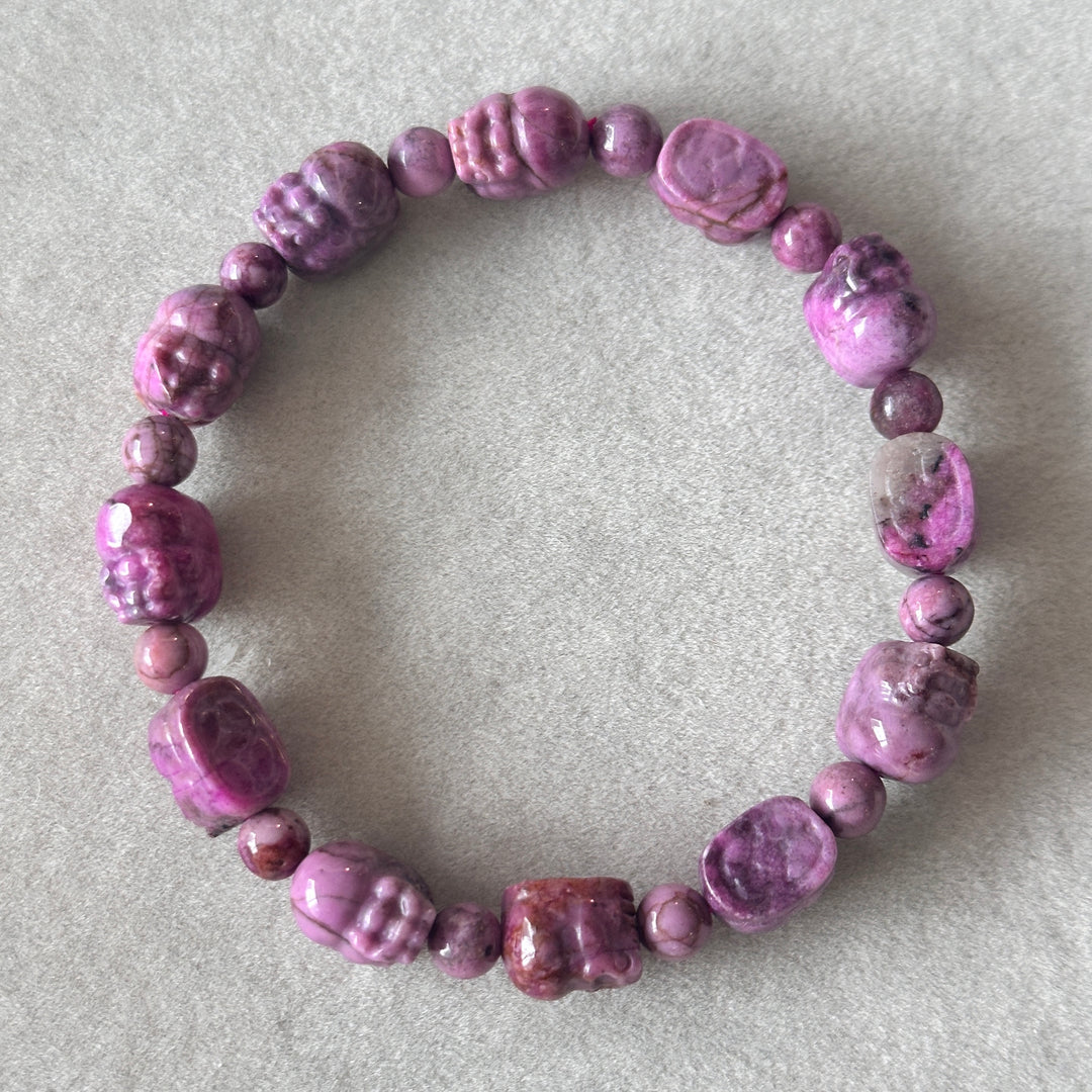 Cobaltan Calcite Pixiu Bracelet 8.4-8.8mm
