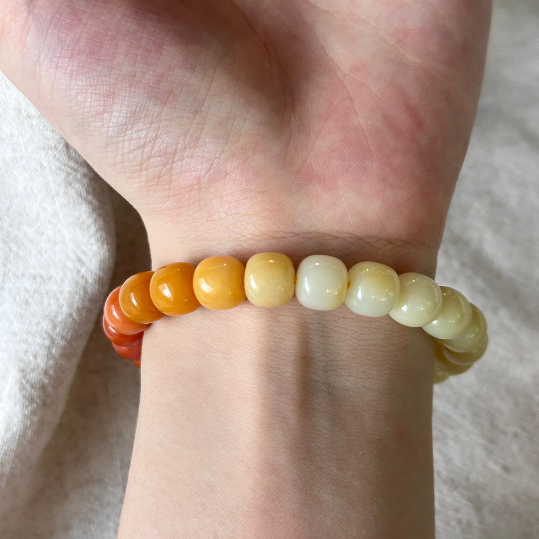 Yellow Jade  Bracelet 9.0-9.1mm