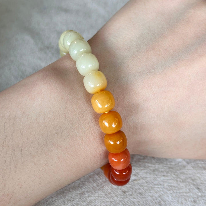 Yellow Jade  Bracelet 9.0-9.1mm