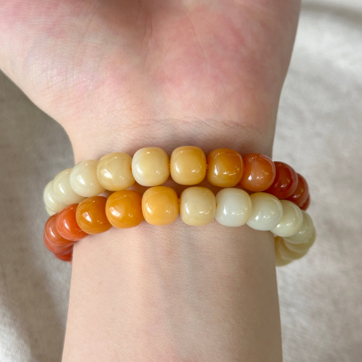 Yellow Jade  Bracelet 9.0-9.1mm
