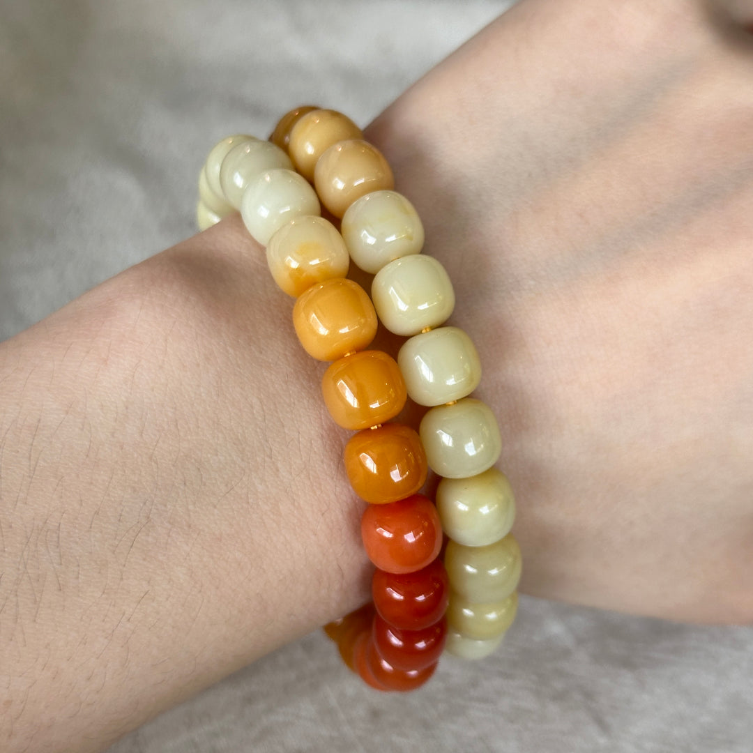 Yellow Jade  Bracelet 9.0-9.1mm