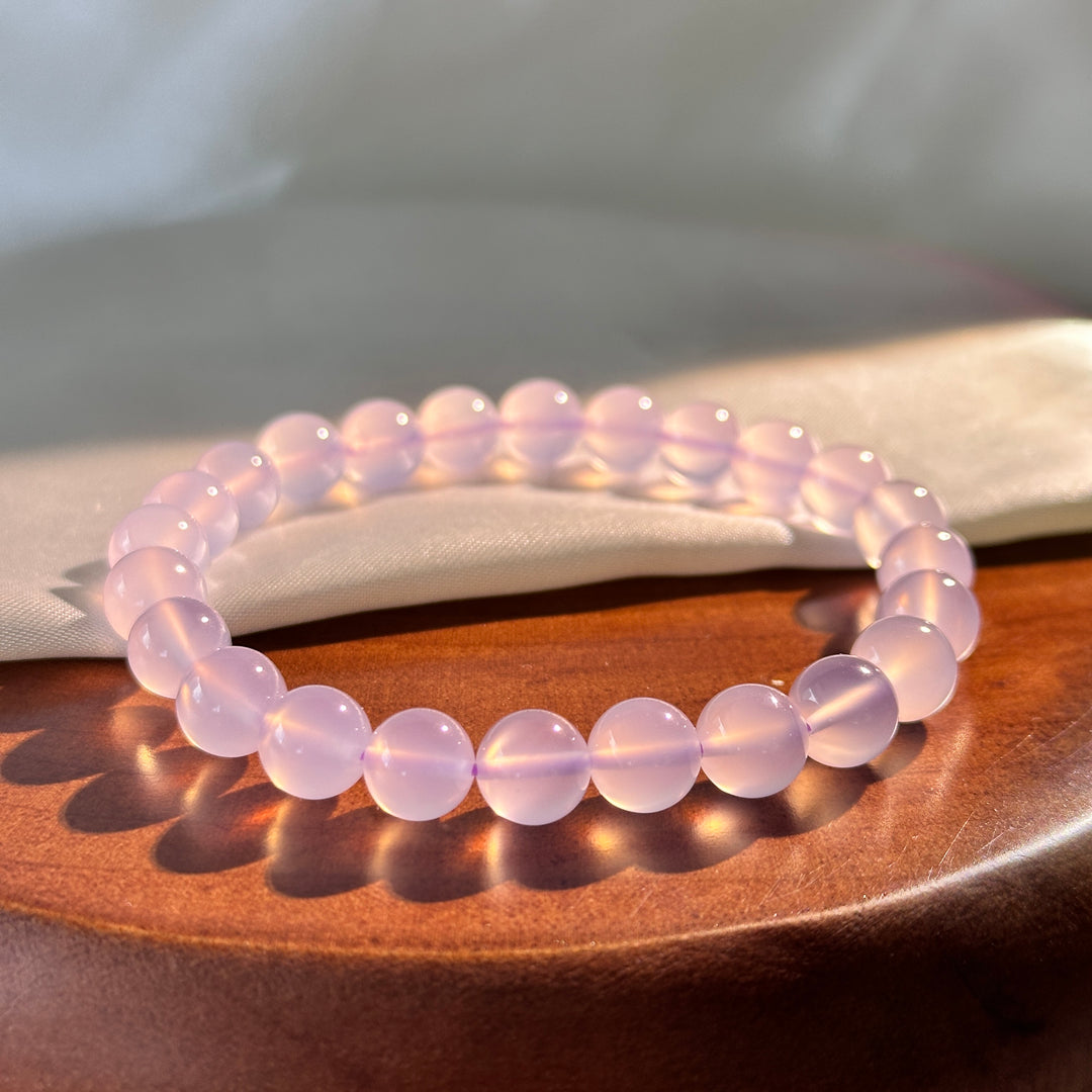 Purple Chalcedony Bead Bracelet 8.0-8.5mm