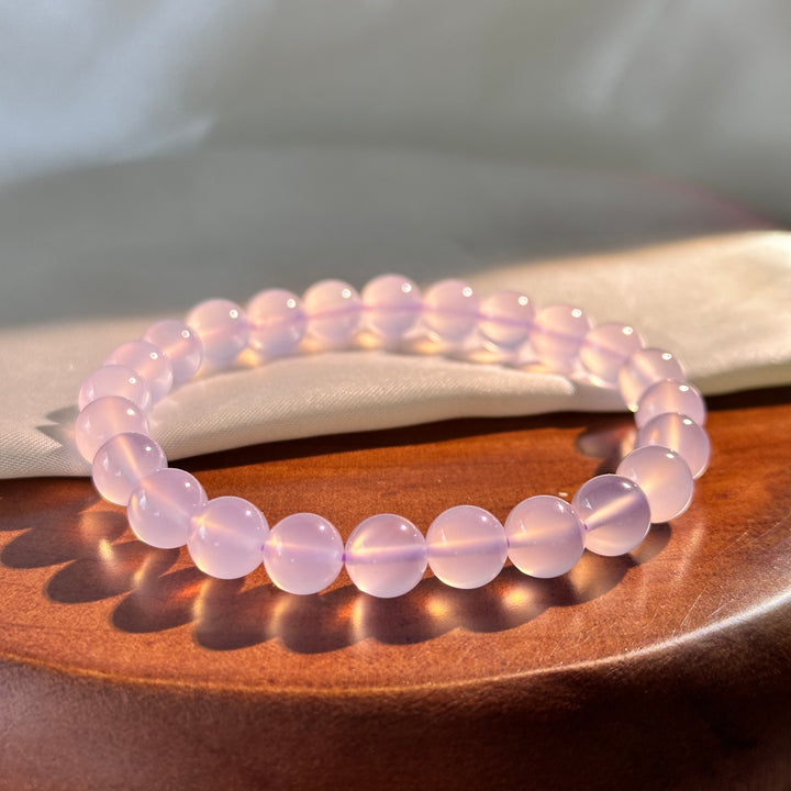 Purple Chalcedony Bead Bracelet 8.0-8.5mm