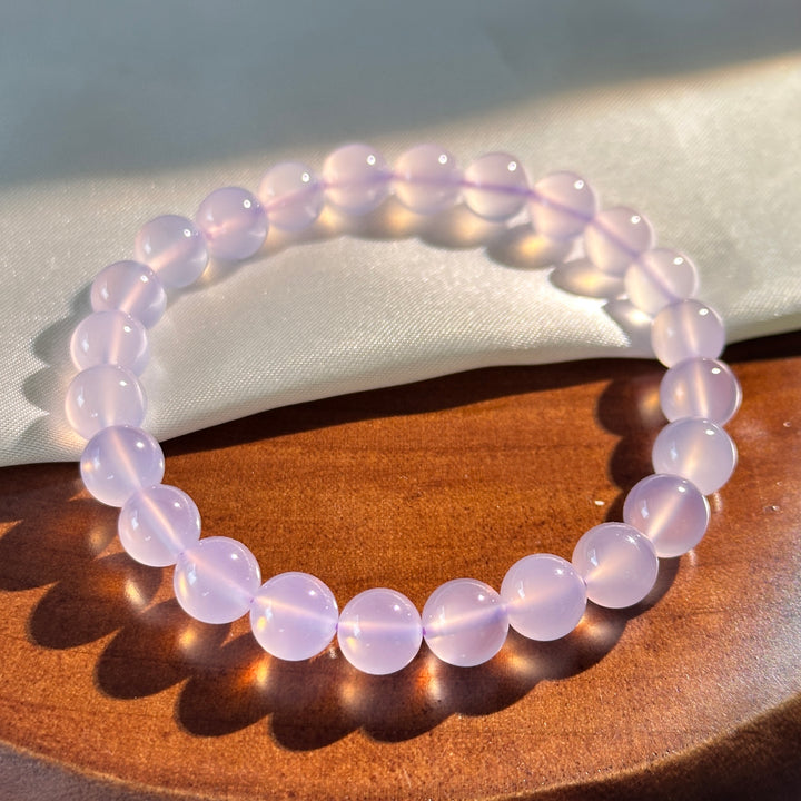 Purple Chalcedony Bead Bracelet 8.0-8.5mm