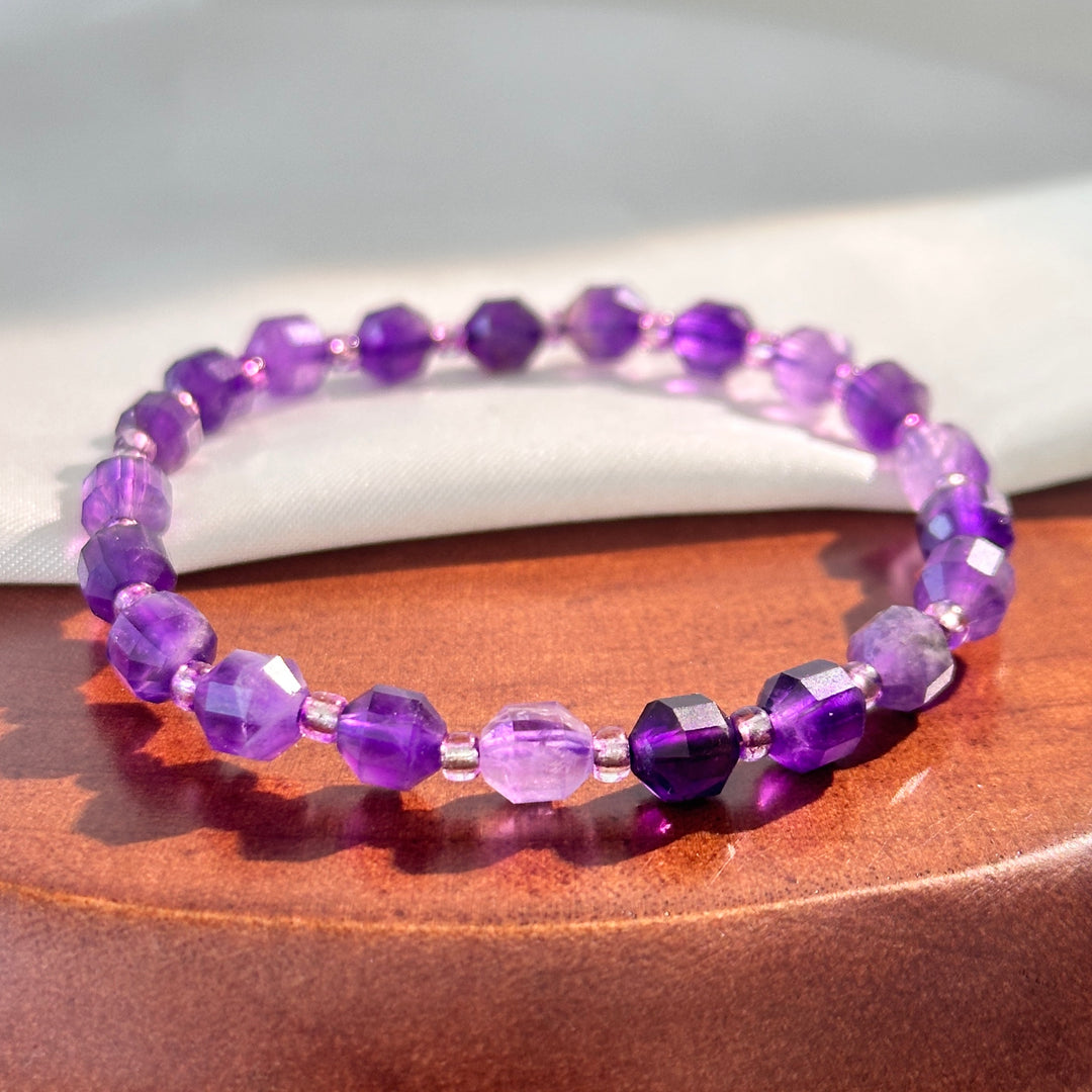 Amethyst Faceted Bracelet 5.6-5.9mm