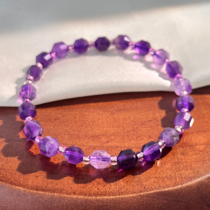 Amethyst Faceted Bracelet 5.6-5.9mm