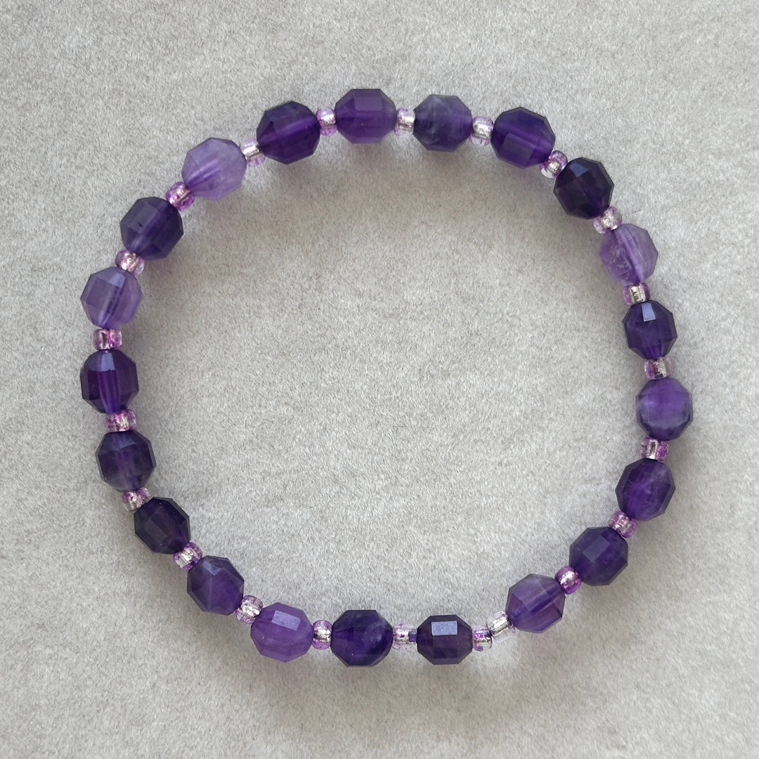 Amethyst Faceted Bracelet 5.6-5.9mm