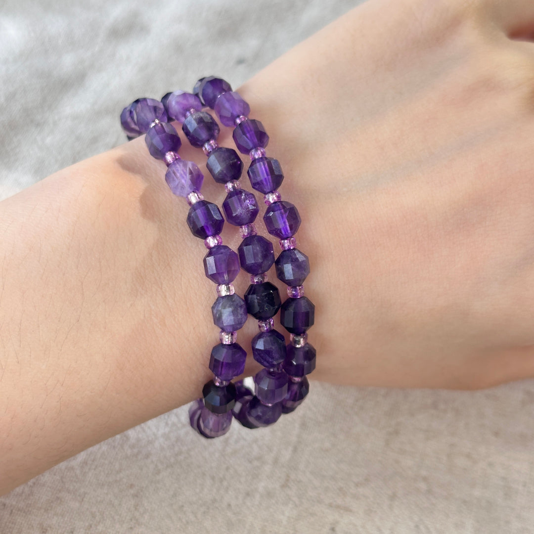 Amethyst Faceted Bracelet 5.6-5.9mm