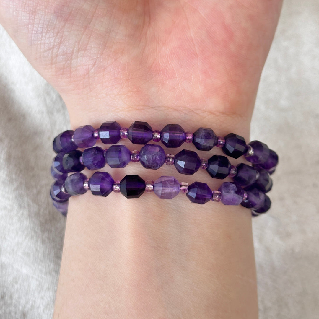 Amethyst Faceted Bracelet 5.6-5.9mm