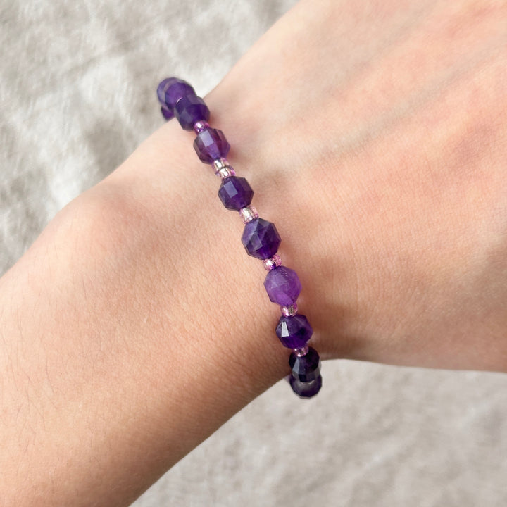 Amethyst Faceted Bracelet 5.6-5.9mm
