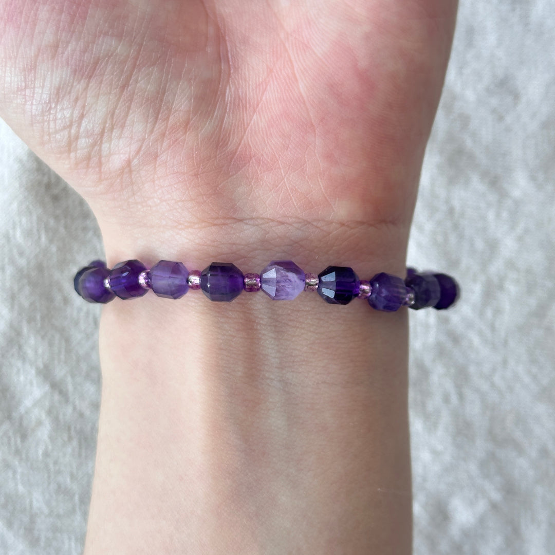 Amethyst Faceted Bracelet 5.6-5.9mm