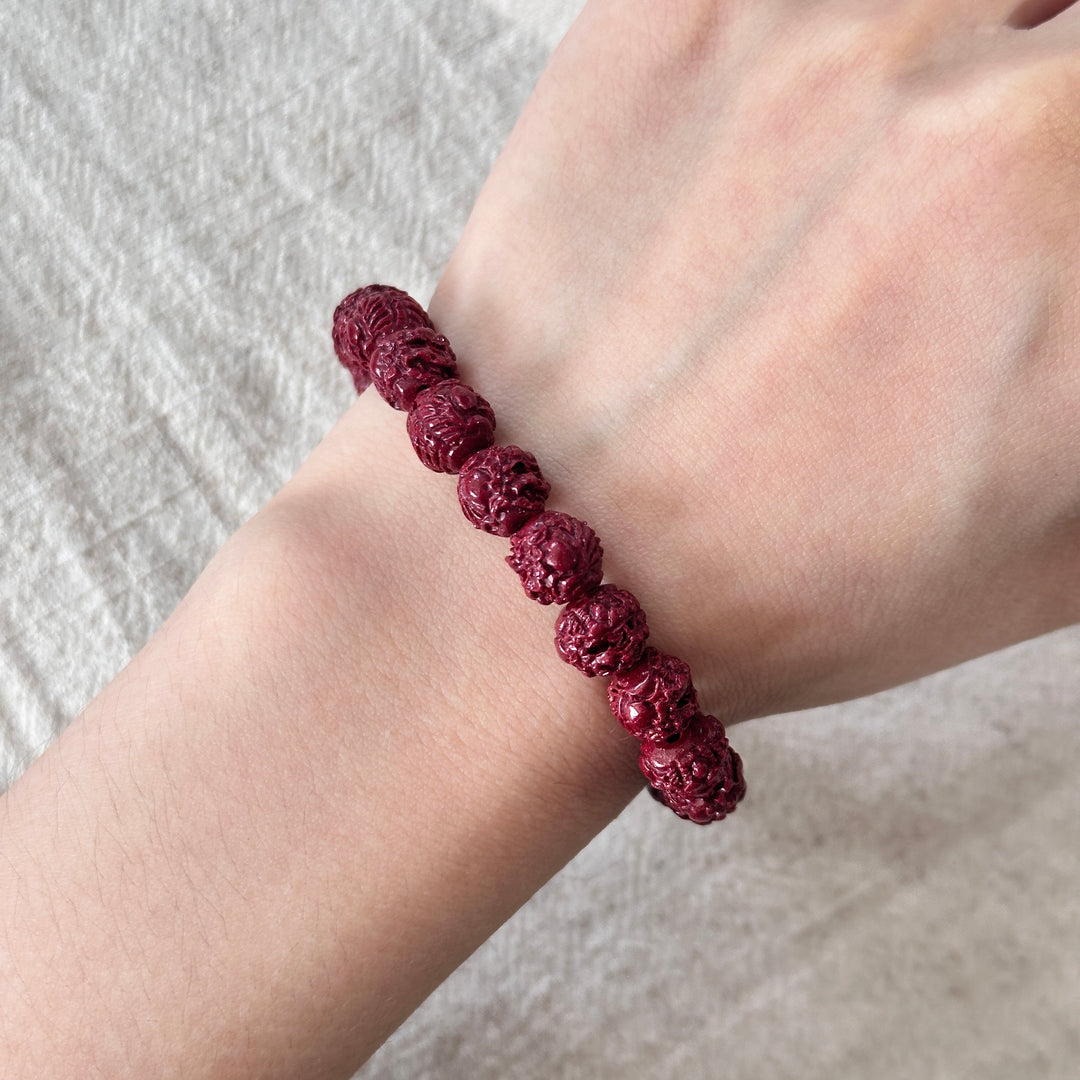 Cinnabar Pixiu Bracelet 8.4-9.2mm