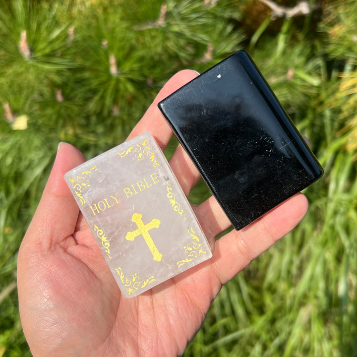 Natural Crystal Carved Bible