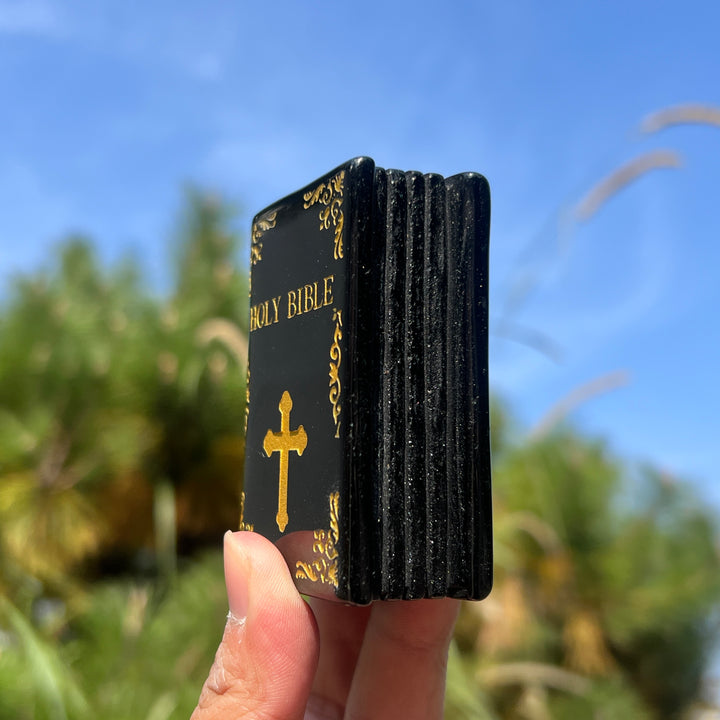 Natural Crystal Carved Bible