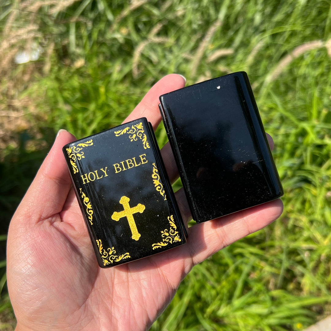 Natural Crystal Carved Bible