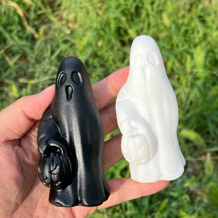 Sonne und Mond aus goldenem/silbernem Obsidian