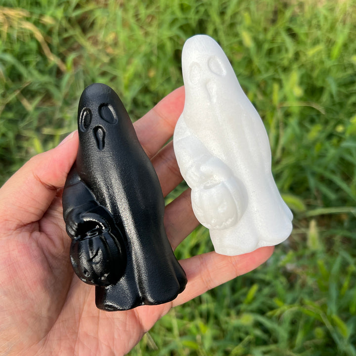 Sonne und Mond aus goldenem/silbernem Obsidian