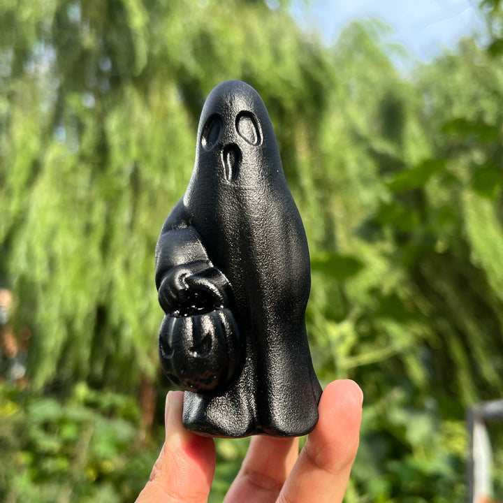 Sonne und Mond aus goldenem/silbernem Obsidian