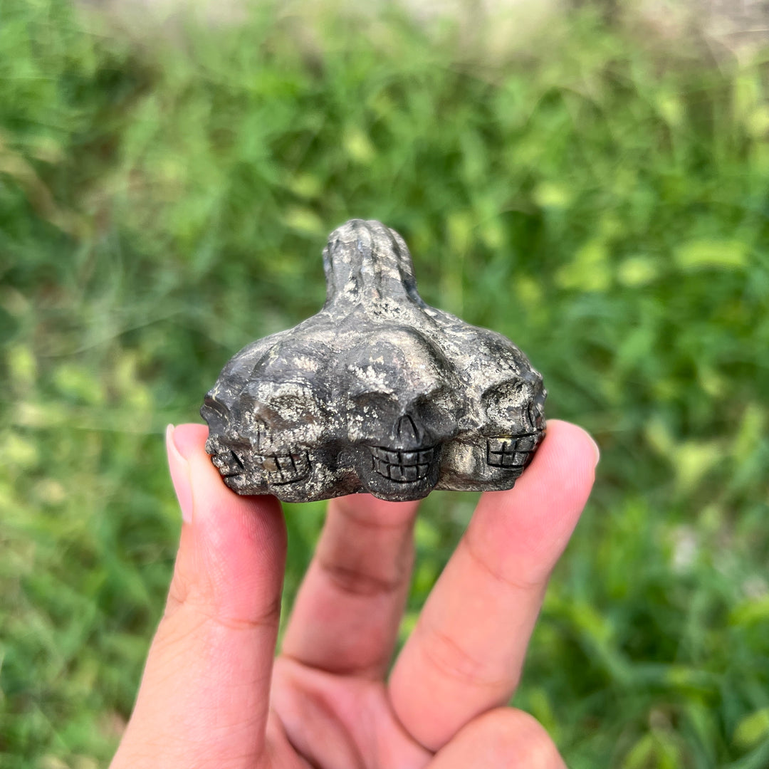 Pyrite Pumpkin Skull