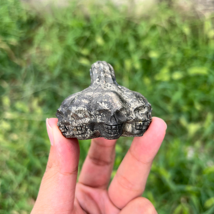 Pyrite Pumpkin Skull