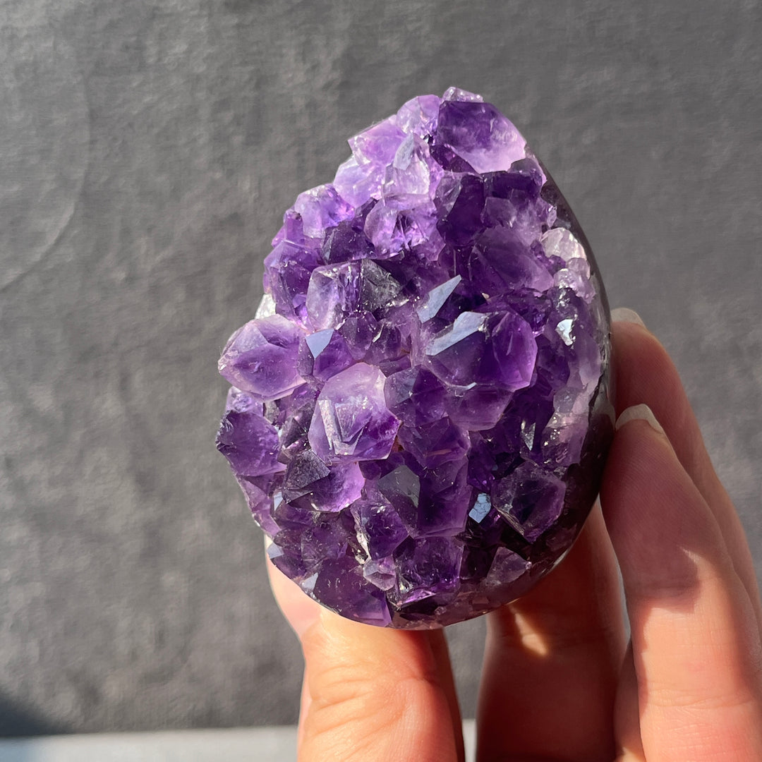 High Quality Polished Amethyst Cluster Egg