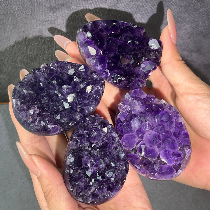 High Quality Polished Amethyst Cluster Egg