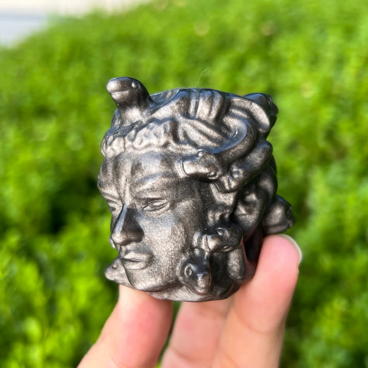 Silver Obsidian Medusa