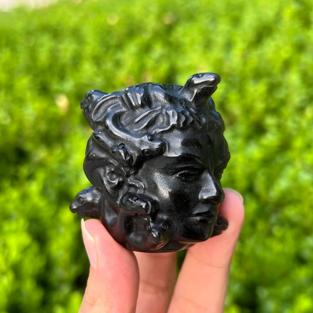 Silver Obsidian Medusa