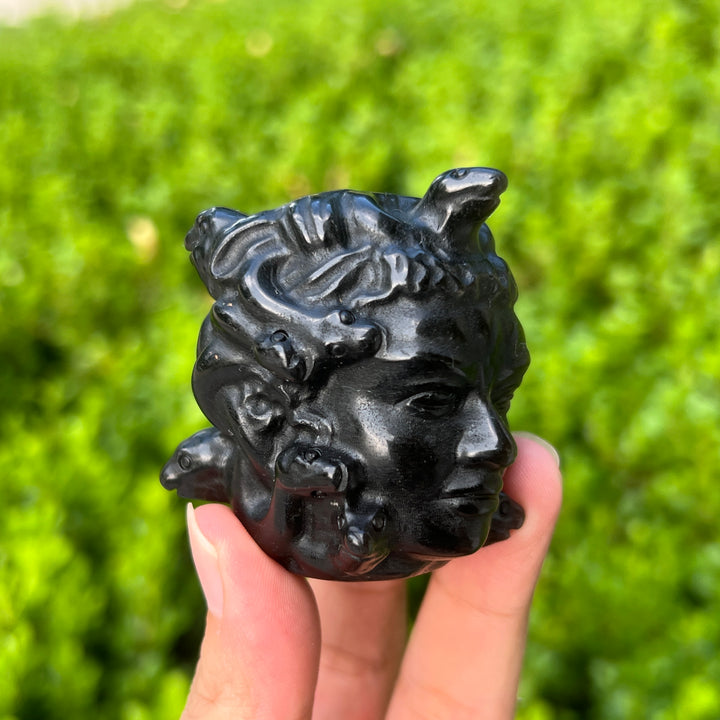 Silver Obsidian Medusa