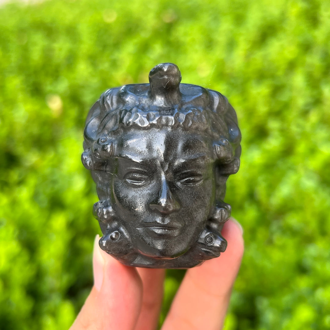 Silver Obsidian Medusa