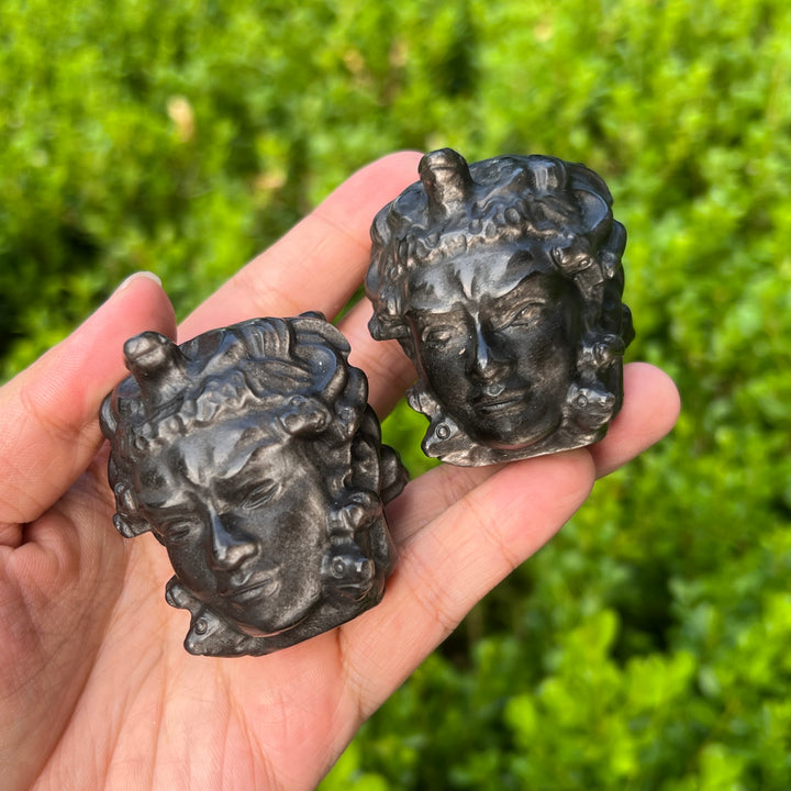 Silver Obsidian Medusa