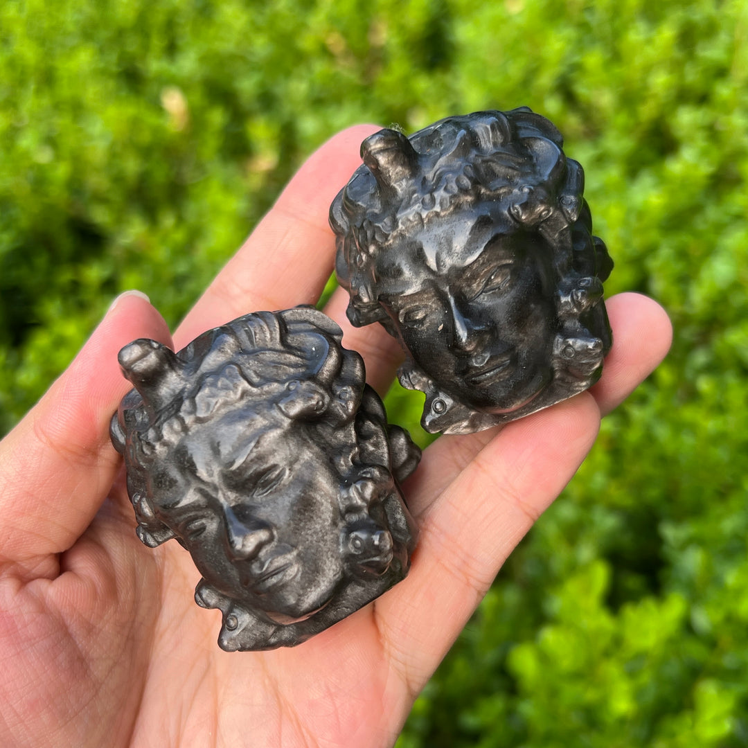 Silver Obsidian Medusa