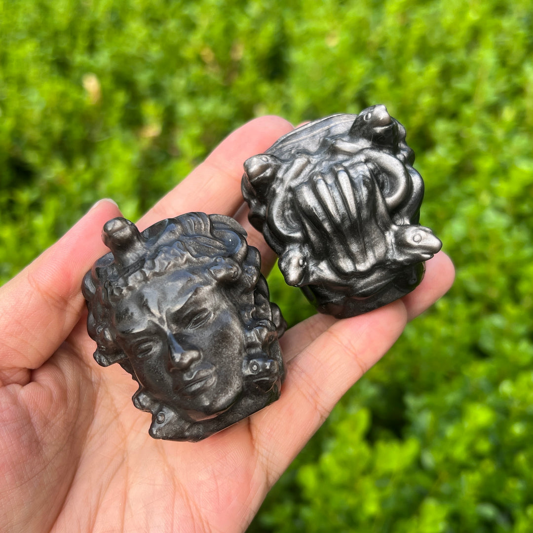 Silver Obsidian Medusa