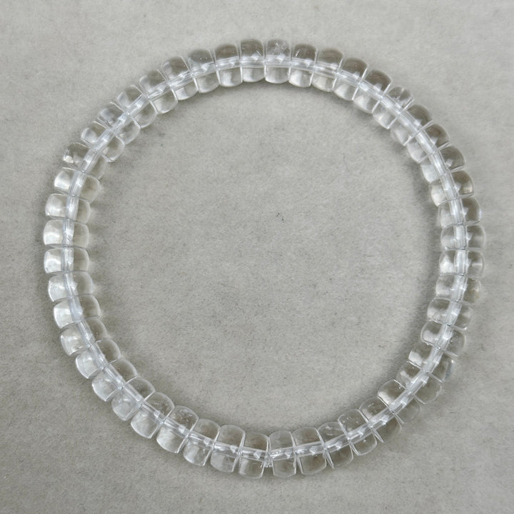 Clear Quartz Faceted Bracelet 6.2-6.6mm