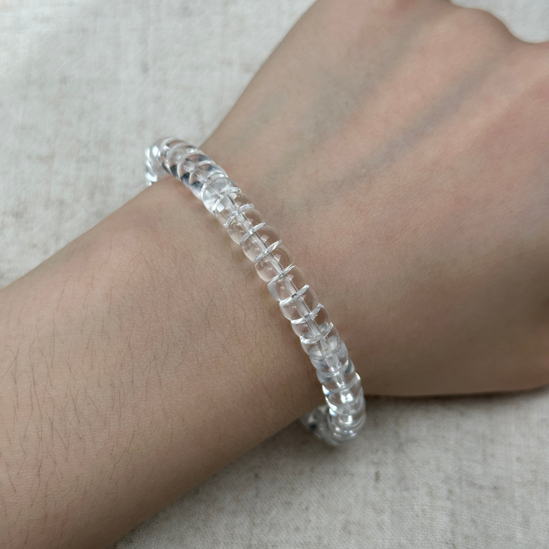 Clear Quartz Faceted Bracelet 6.2-6.6mm