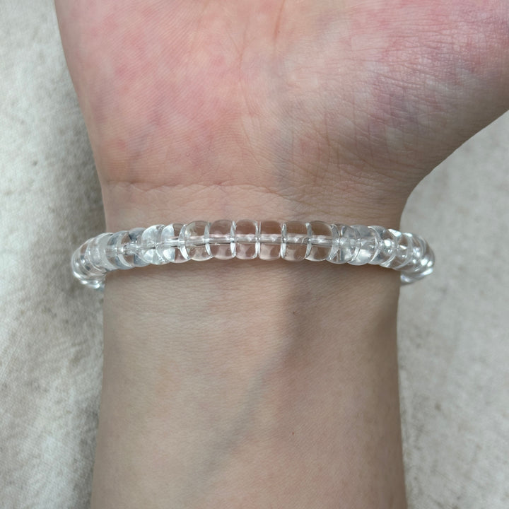 Clear Quartz Faceted Bracelet 6.2-6.6mm