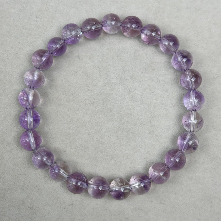 Purple Fluorite Bracelet  7.0-7.9mm