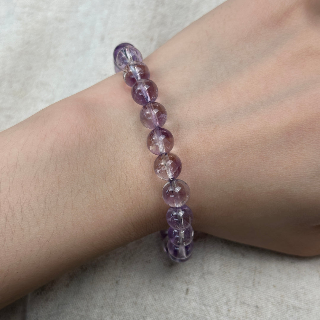 Purple Fluorite Bracelet  7.0-7.9mm