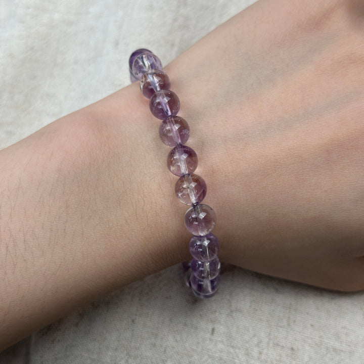 Purple Fluorite Bracelet  7.0-7.9mm