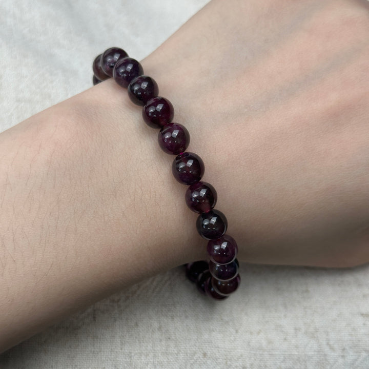 Plum Tourmaline Bracelet 7.4-7.7mm