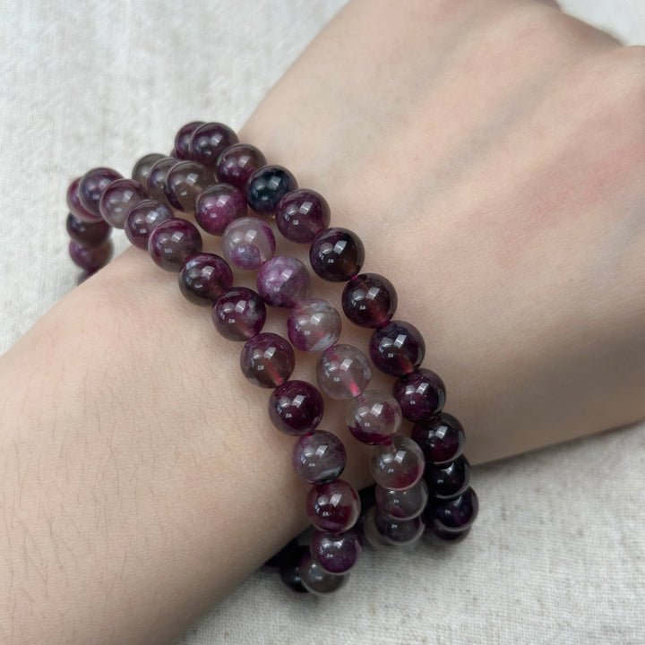 Plum Tourmaline Bracelet 7.4-7.7mm