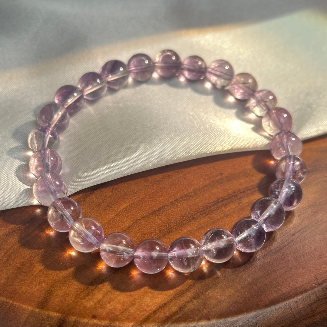 Purple Fluorite Bracelet  7.0-7.9mm