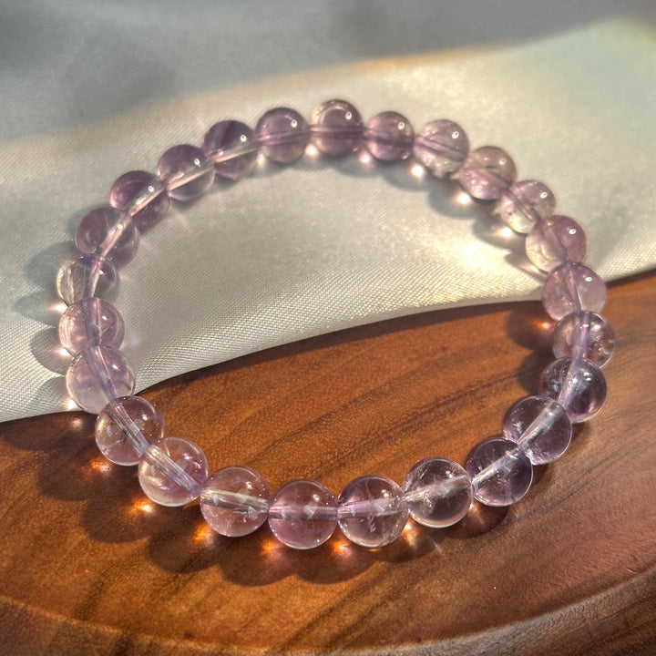 Purple Fluorite Bracelet  7.0-7.9mm