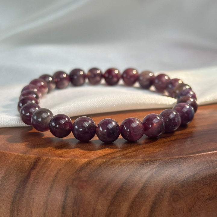 Plum Tourmaline Bracelet 7.4-7.7mm